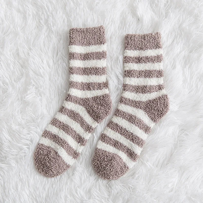 Striped Fluffy socks