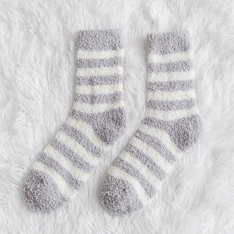 Striped Fluffy socks