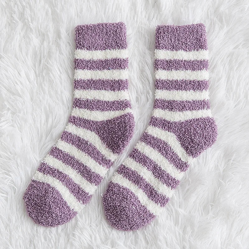 Striped Fluffy socks