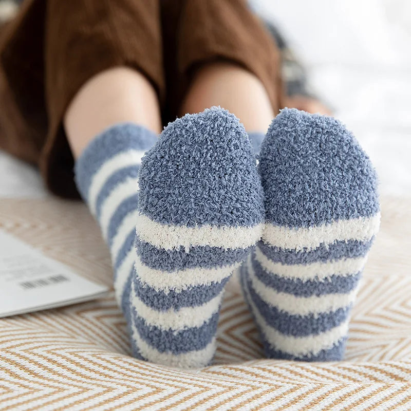 Striped Fluffy socks