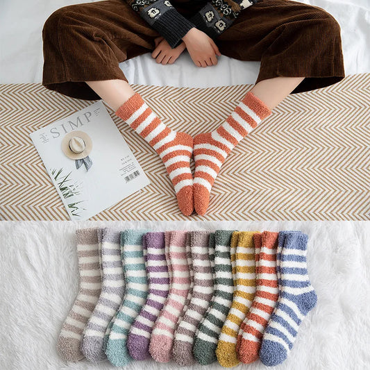 Striped Fluffy socks